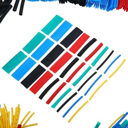 530pcs 8 Sizes 2:1 Heat Shrink Tubing Insulation Shrinkable Tubes Wrap Sleeve Wire Cable Assorted