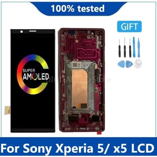 6.1"original AMOLED For Sony Xperia 5 LCD Display Touch Screen Digitizer Assembly X5 For Sony X5 Lcd With frame replacement