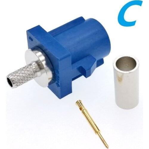 75 Fakra SMB C 5005 Male Plug Connector RG316 RG174 LMR100 For GPS Telematics Navigation