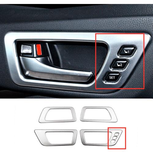ABS Matte For Toyota Highlander Kluger 2014-2020 Accessories inner door Bowl protector frame Cover Trim Sticker Car Styling 4pcs