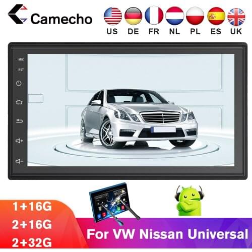 Camecho 2 Din 7'' Android Universal Car Radio GPS Navigation Multimedia Player For VW Nissan Toyota Golf Skoda Seat Polo Jetta