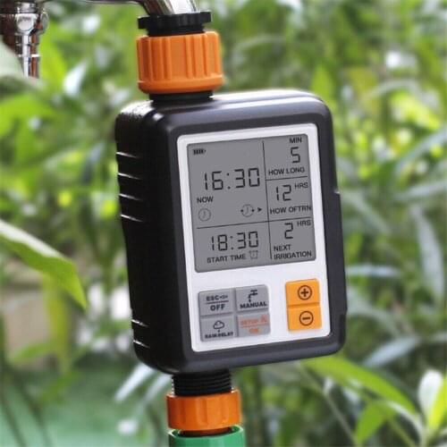 Automatic Garden Watering Timer LCD Screen Device Waterproof Programmable Hose Faucet Timer for Garden Irrigation Watering Tools