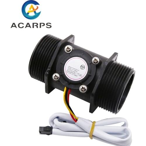 1-1/2" Water Flow Sensor 2.0MPa Hall Sensor Turbine Flowmeter DC5~18V Control Liquid Flow