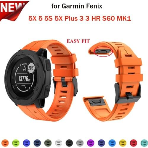 For Garmin Fenix 6 6S 6X 5X 5 5S 3HR Forerunner 935 945 Quick Release Band Silicone Bracelet 20 22 26mm Smart Watch wristband
