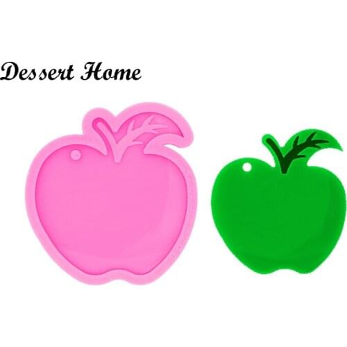 DY0395 Shiny Apple mold craft keychain Mold, Resin Silicone Mould, Molds DIY Resin jewellery making mold