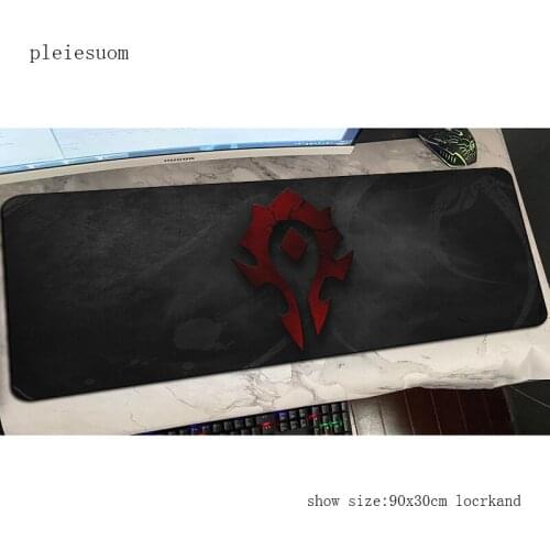 Wow mousepad 900x300mm gaming mouse pad locked edge pc computer gamer accessories large mat esports laptop desk protector pads