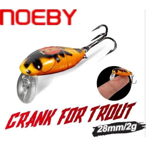NOEBY NBL9159 Artificial Fishing Lure 28mm 2g Plastic Fishing Wobbler Hard Swimbait Isca Artificial Pesca Trout Bass Pike Lure