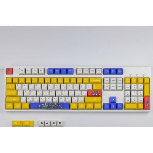 1 Set PBT 5 Sides Dye Sublimation Keycaps For MX Switches Mechanical Keyboard GUNDAM Key Caps OEM Profile