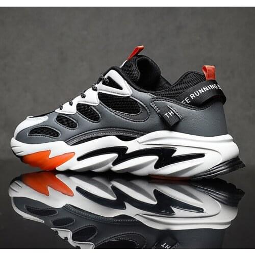 Men Running Shoes Ultralight Breathable Weaving Mesh Sneakers Fashion Thick Sole Sports Shoes Casual Trainers Male Tennis Shoes