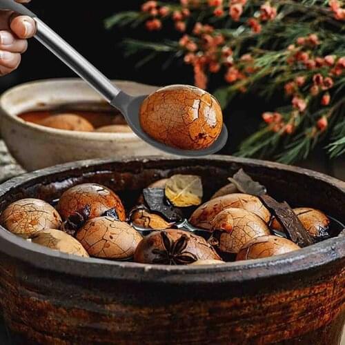 Stainless Steel Handle Silicone Slotted Serving Spoon Nonstick Mixing Spoon Heat Resistant Up to 480°F