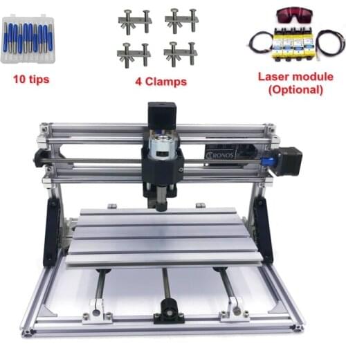 Mini cnc 1610 PRO Pcb Milling Machine diy hobby wood router with GRBL control