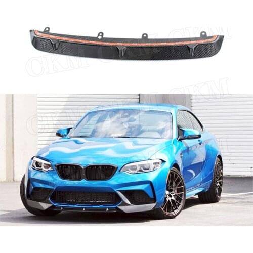 Carbon Fiber Material Front Bumper Lip Chin Spoiler For BMW 2 Series F87 M2 M2C Competition 2018-2020 Auto Car Decoration