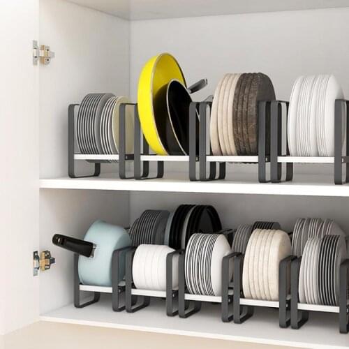 Kitchen Cabinet Storage Shelves Plates Dishes Chopping Board Storage Rack Bowl Cup Holder Multifunction Kitchen Closet Organizer