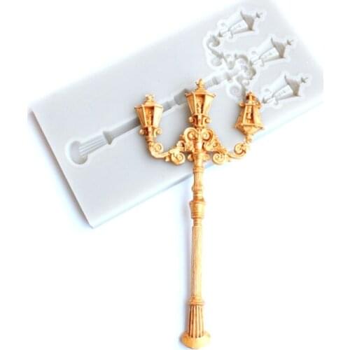 Q9QF 1 PC Baking Gadgets Street Light Silicone Flexible Food Safe Mould Clay Resin Ceramics Candy Fondant Chocolate Soap Mold