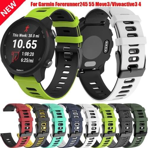 Watch Band For Garmin Forerunner245 55 Move3 Silicone Bracelet Strap Sport Breathable/Vivoactive3 4/Forerunner245M 645 Wristband