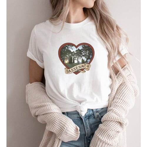 Sassenach 1743 Shirt Outlander Inspired Sassenach T-Shirt Scotland Sassenach Retro Love Heart Tee Kawaii Shirts for Women