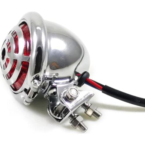 Motorcycle Turn Signals indicator Light Retro Round Alloy Taillight Rear Indicator Light Motorcycle LED Tail Rear Light