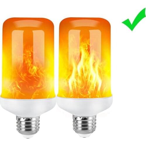 E14 E27 LED Flame Light Bulbs 4 Modes Party LED Flame Effect Light 85-265V Simulation Fire Lights Bulb KTV Festival Garden Decor