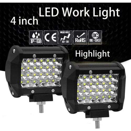 2PCS 4" LED Combo Work Light Bar Spotlight Off-road Driving Fog Lamp For Truck Boat 12V 24V Headlight For ATV Led Bar