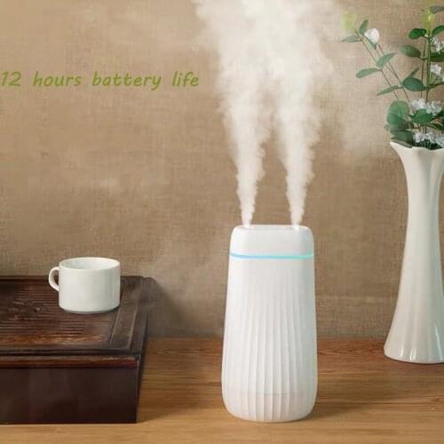 1000ML Double Nozzle Air Humidifier USB Essential Oil Aroma Diffuser Colorful LED Light Household Bedroom Cool Mist Air Fogger