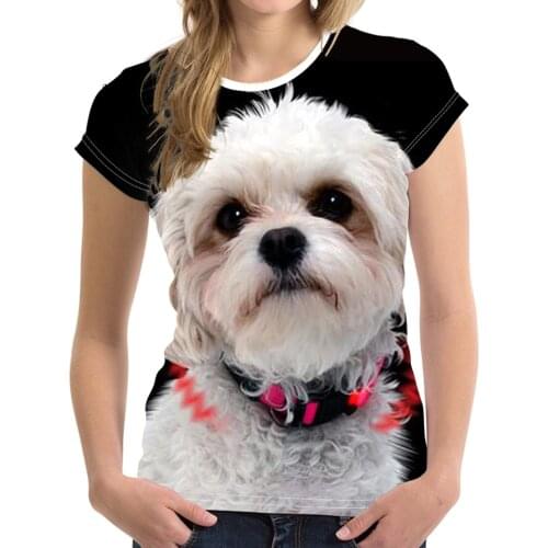 Printing Tshirts Cotton Women Harajuku Product New Pattern Sexy Dress Women New Product 2021 Plus Size Dog Hip Hop Black