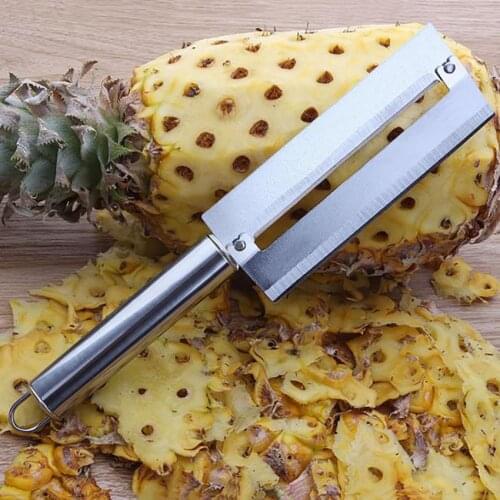 1pc simple stainless steel durable practical kitchen gadgets pineapple peeler tools knife, manual sharp sugar cane home cutter