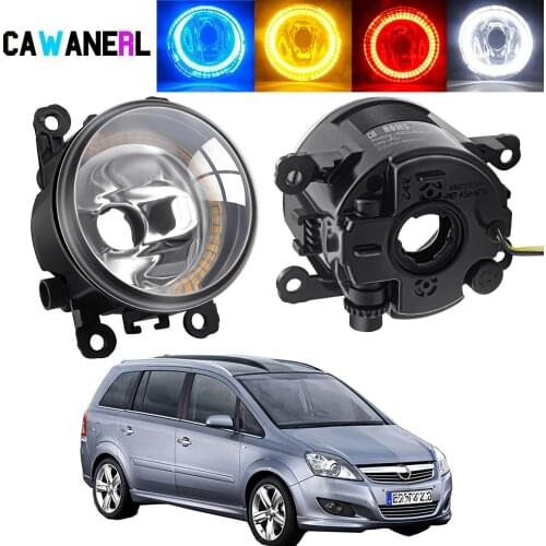 2 X Angel Eye Fog Light Assembly For Opel Zafira B MPV A05 2005-2011 Car Front Bumper Halo Ring DRL Fog Daytime Running Lamp 12V