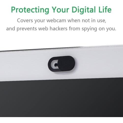3 Pack Black Webcam Cover for Privacy Open or Close with One Simple Movement
