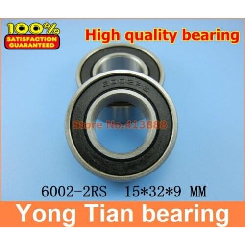500pcs/lot free shipping Wholesale deep groove ball bearing double rubber sealing cover 6002-2RS 15*32*9 mm