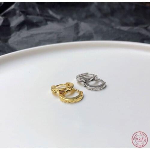 925 Sterling Silver Korean Simple Car Flower Earrings Women Punk Hip Hop Street Art Party Jewelry Accessories Friendship Gift