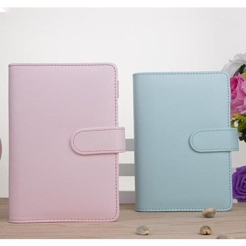 A5 A6 PU Leather Notebook Cover Diary Schedule Book Planner Journal Loose-leaf Binder Cover Cute Stationery School Supplies