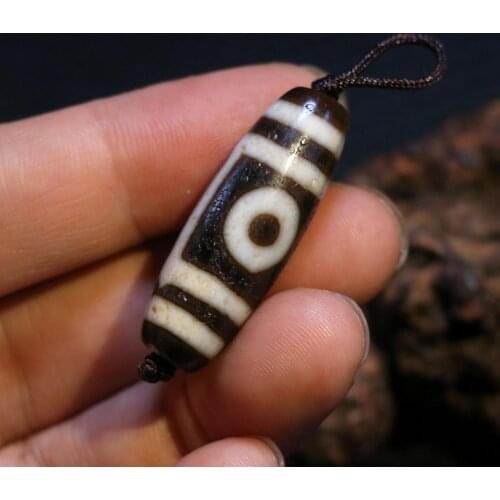 AL Treasure Magic Power Tibetan old Agate Unique 2 Eye dZi Bead Amulet Fit For Making Bracelet Talisman Timestown UPD22Asw