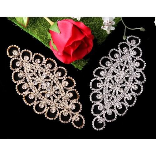 Cusack Flower Crystal Rhinestones Applique for Wedding Dress /Garment /Bags /Hats Trimmings Sewing DIY Crafts