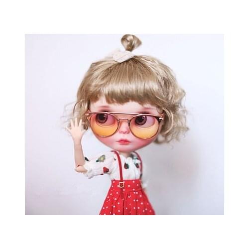 Blythes doll Glasses fits with stylish 1/6 Mini Photo Accessories multicolor Glasses Semi-translucent Small Sven Wave Sunglasses