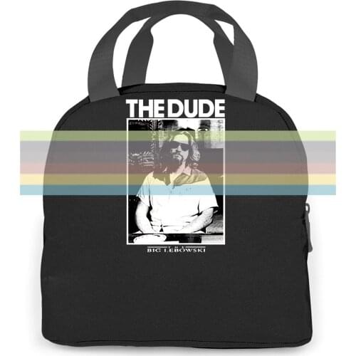 Ripple Junction Big Lebowski Dude Photo Adult Original Novelty Newest Letter Print women men Portable insulated lunch bag
