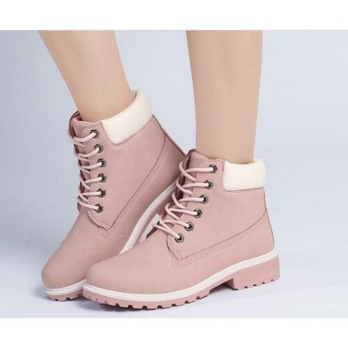 New Women Boot Autumn Winter Women Ankle Boots Fashion Woman Snow Boots For Plus velvet Ladies Work Shoes Women Plus Size