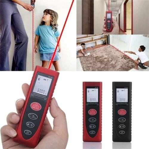 DHL 10PCS 60M Handheld Infrared Measuring Laser Rangefinder Electric Gauge Digital Laser Distance Measure Tools Backlight