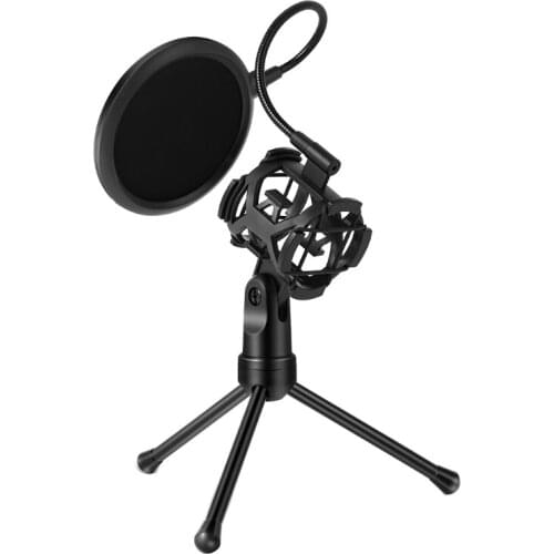 Microphone Filter Holder Stick Desktop Tripod Stand Anti-Spray Net Kit PS-2 50LA