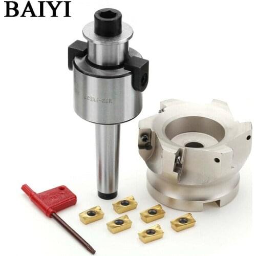 Face milling cutter 80mm 400R 80-27-6T + Cutter turning holder tools hanger MTB2-FMB27 Shank with 6pcs APMT1604 carbide inserts