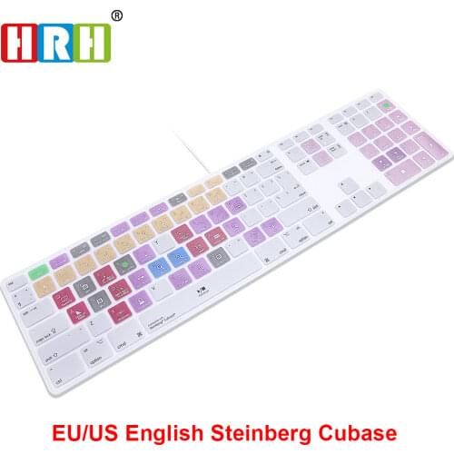 HRH Steinberg Cubase Hot key Design Keyboard Cover For Apple Keyboard with Numeric Keypad Wired USB for iMac G6 Desktop PC Wired