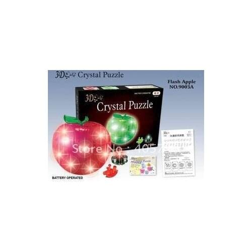 DIY TOY 3D Crystal Puzzle (APPLE) Educational toy,Wholesale and Retail