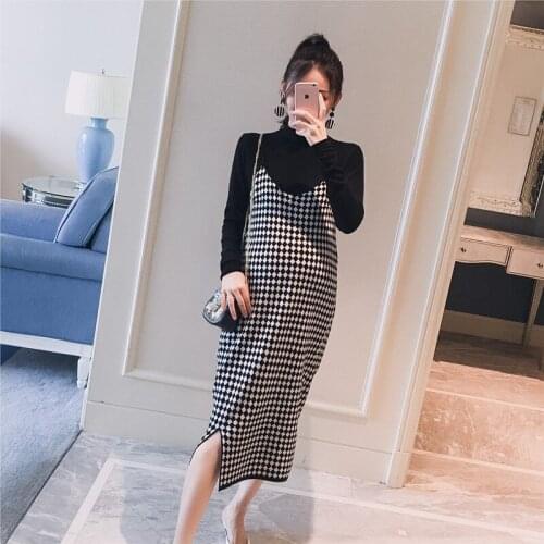 2 piece set Autumn Plaid Maternity Dresses Pregnancy Clothes For Pregnant Women Long Sleeve Bottoming Dresses Spring clothes