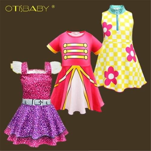 Summer Autumn 2018 Girls LOL Dress Christmas Halloween Party Dress Girl Cosplay Costume Children Kids Cartoon Princess Dresses