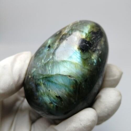 Hot selling high quality labradorite raw stone polished crystal egg worry stone or decoration