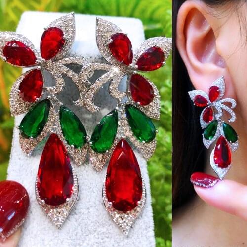 Missvikki Original Sweet Romantic Wedding Luxury Earrings Shiny Fashion Ladies Daily Party Show Earrings Jewelry Best Gift