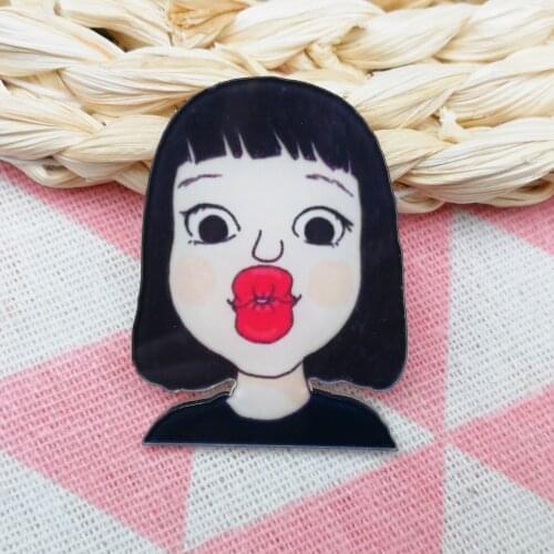 Fashion Girls Cartoon Acrylic Icons Cute Anime Princess Pin Badge Backpack Accessories Badges Decoration Brooches Pin For Women