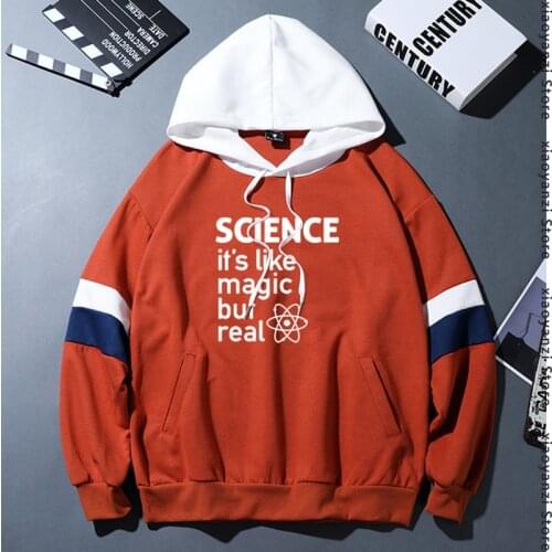 Science Like A Magic But Real men women hoodies 100% Cotton sweatshirts Male Geek hoodies sports pullovers