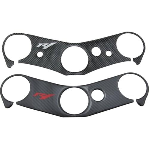 Carbon Motorcycle Decal Pad Triple Tree Top Clamp Upper Front End Car Stickers Decals For YAMAHA YZFR1 YZF R1 YZF1000 07-08