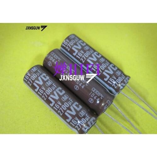 20PCS new ELNA JVC 16V2700UF 10X30MM Brown robe Aluminum electrolytic capacitors 2700uF/16V 105 degrees 2700UF 16V