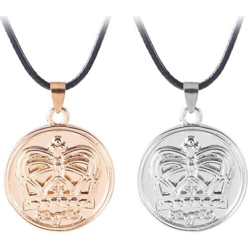 Anime A Certain Scientific Railgun Necklace Misaka Mikoto Coin Pendant Necklaces for Women Men Cosplay Jewelry Gift